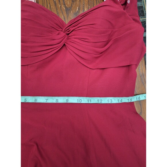 JJ's HOUSE Burgundy Chiffon Bridesmaid Dress Sz M Converitble Formal Wedding - Picture 12 of 15